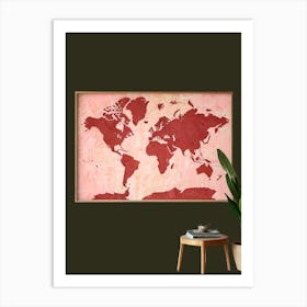 World Map 5 Art Print