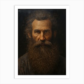 Dark Portrait Painting Of A Man Art Print