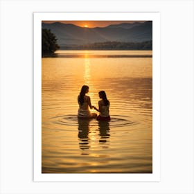 Sunset By The Lake Art Print