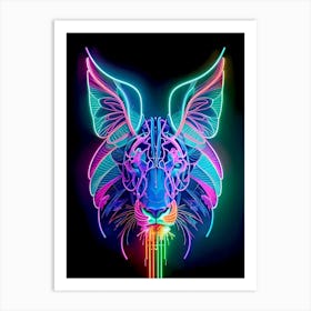 Neon Tiger 6 Art Print