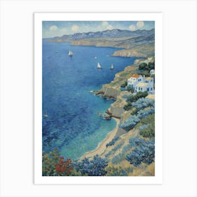 A Slice of Greek Paradise Aegean Coast Art Print