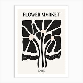 B&W Flower Market Poster Pairs Art Print