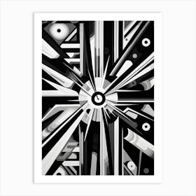 Perception Abstract Black And White 2 Art Print