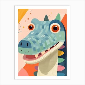 Colourful Dinosaur Compsosuchus 3 Art Print