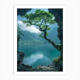 Tree In A Cave Art Print