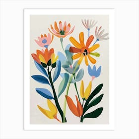 Painted Florals Kangaroo Paw 3 Art Print