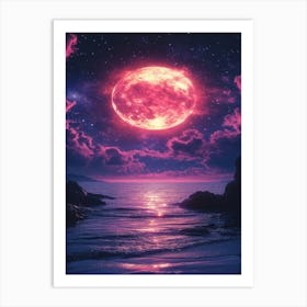 Pink Moon Art Print