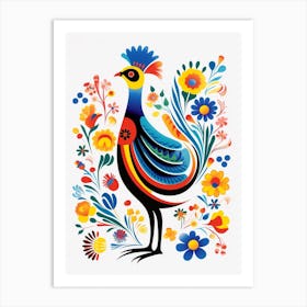 Scandinavian Bird Illustration Grouse 1 Art Print