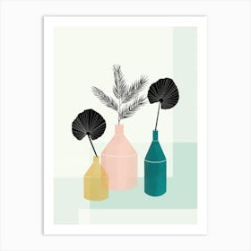Abstract Trio Of Vases Art Print