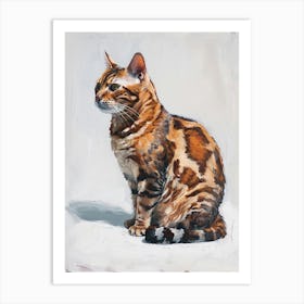 Bengal Cat Painting 2 Art Print
