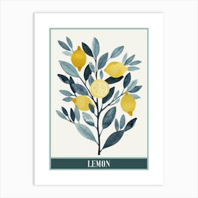 Lemon Tree Flat Illustration 1 Poster Art Print