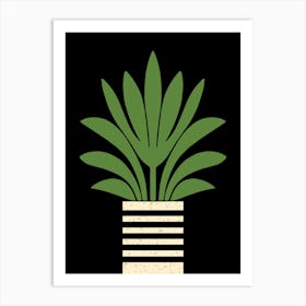 Mid Century Modern Planted Palm Art Print