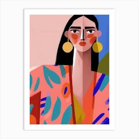 Woman In Kimono Art Print