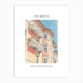 Zurich Travel And Architecture Poster 1 Art Print