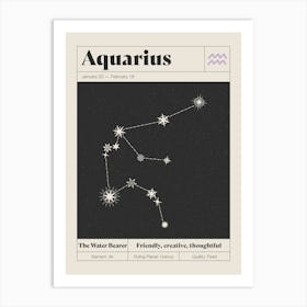 Aquarius Constellation Art Print