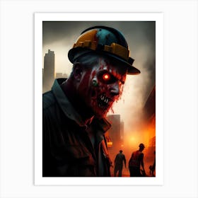 Zombies In The City 1 Art Print