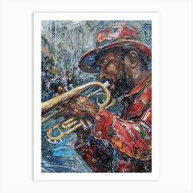 Trumpeter In New Orleans Art Print