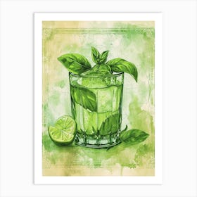 Caipirinha Watercolour Inspired 1 Art Print