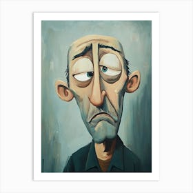 Sad Old Man Art Print