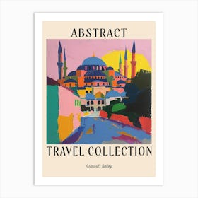 Abstract Travel Collection Poster Istanbul Turkey 5 Art Print