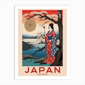 Lake Mashu, Visit Japan Vintage Travel Art 2 Art Print