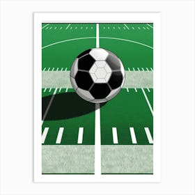 Soccer Ball On The Field 2 Art Print