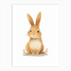 Chinchilla Rabbit Kids Illustration 2 Art Print