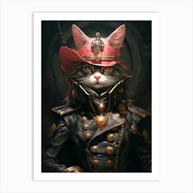 Steampunk Cat Art Print