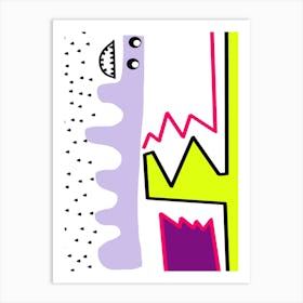 Purple Worm Art Print