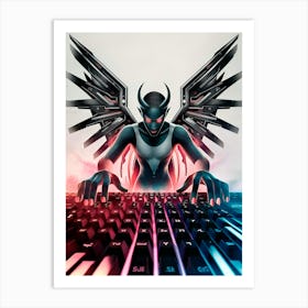 Demon On Keyboard Art Print