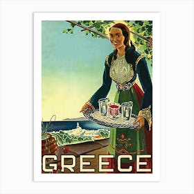 Greece, Traditional Welcome Art Print