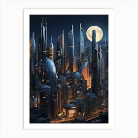 Futuristic Cityscape Art Print