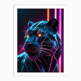 Neon Leopard Art Print