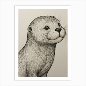 Otter 4 Art Print