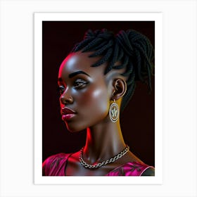 Black Girl With Dreadlocks Art Print