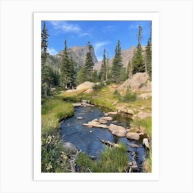 Stream In The Mountains Art Print