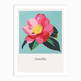 Camellia 1 Square Flower Illustration Poster Art Print