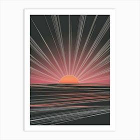 Sunset Over The Ocean 59 Art Print