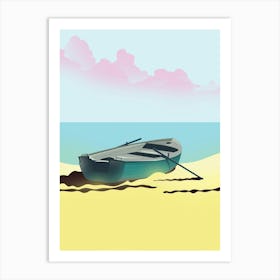 Boat On The Beach Art Print