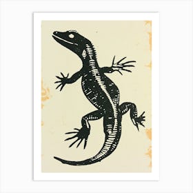 Grand Cayman Gecko Bold Block 2 Art Print