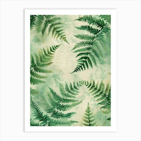 Pattern Poster Japanese Painted Fern 3 Art Print