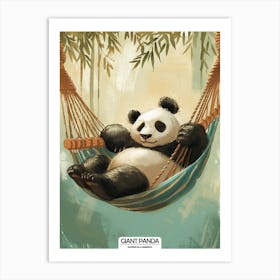 Giant Panda Napping In A Hammock Poster 2 Art Print