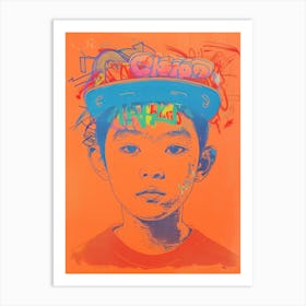 Boy With A Hat Art Print