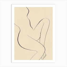 Nude Nude line art Art Print