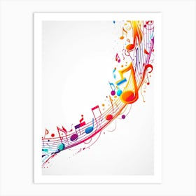 Music Notes Background Vector Art Print