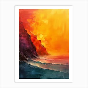 Sunset At The Beach 15 Art Print