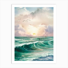 Seascape Painting Art Print