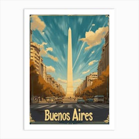 Aihrgdesign A Vintage Travel Poster Of Buenos Aires 1 Art Print