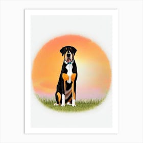 Treeing Walker Coonhound Illustration Dog Art Print