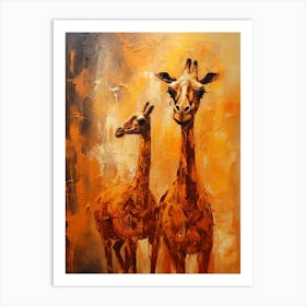 Giraffe Abstract Expressionism 1 Art Print